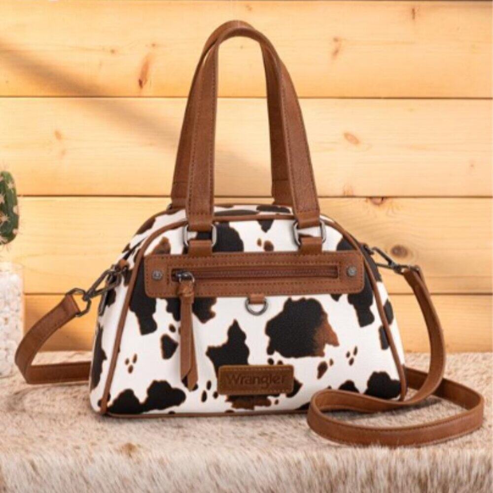 Wrangler Cow Print Satchel/Crossbody Bag
